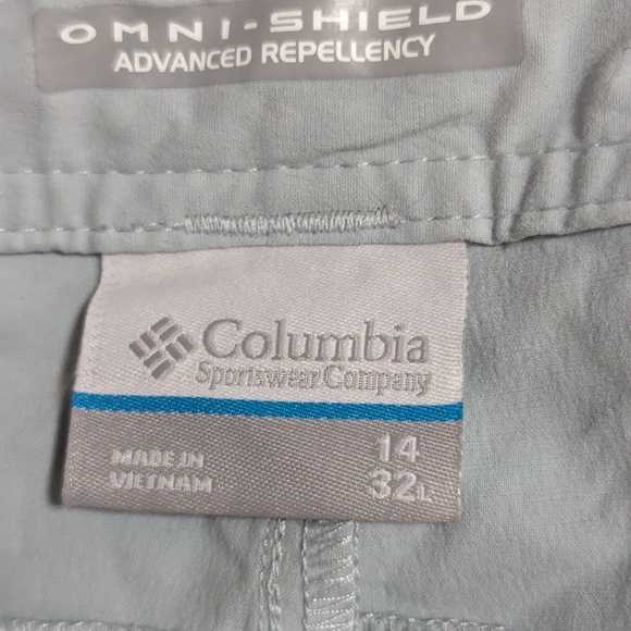 Women's Columbia PFG Omni shield cement colored fishing pants size 14 - Picture 8 of 10